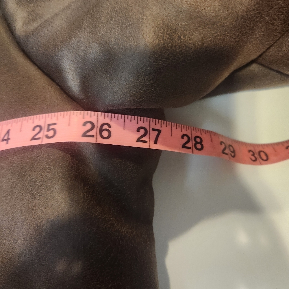 Arizona Jean Company Brown Bomber Jacket with Cream Shearling Trim - Picture 3 of 9